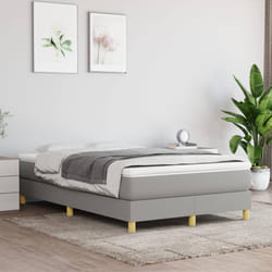 vidaXL Giroletto senza Materasso Grigio Chiaro 120x200 cm Tessuto