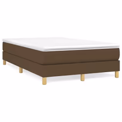 vidaXL Giroletto senza Materasso Marrone Scuro 120x200 cm Tessuto - Vista aggiuntiva 2