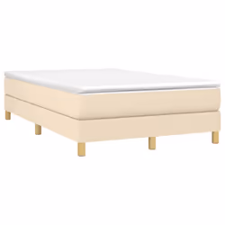 vidaXL Giroletto senza Materasso Crema 120x200 cm Tessuto - Vista aggiuntiva 3