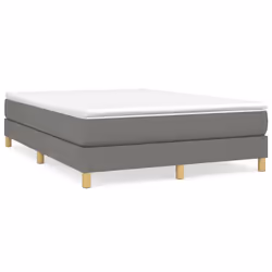 vidaXL Giroletto senza Materasso Grigio Scuro 140x190 cm Tessuto - Vista aggiuntiva 2