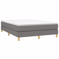 vidaXL Giroletto senza Materasso Grigio Scuro 140x190 cm Tessuto - Vista aggiuntiva 3