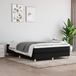 vidaXL Giroletto senza Materasso Nero 140x190 cm in Tessuto