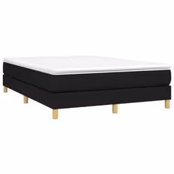 vidaXL Giroletto senza Materasso Nero 140x190 cm in Tessuto - Vista aggiuntiva 3