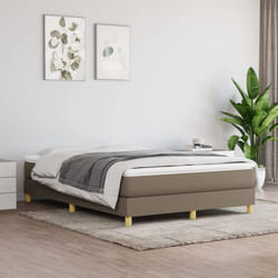 vidaXL Giroletto senza Materasso Tortora 140x190 cm in Tessuto