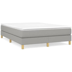 Letto adulto, Giroletto a Molle, Letto matrimonial Grigio Chiaro 140x200 cm in Tessuto Vidaxl