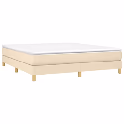 vidaXL Giroletto senza Materasso Crema 160x200 cm in Tessuto - Vista aggiuntiva 3
