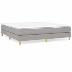 vidaXL Giroletto senza Materasso Grigio Chiaro 180x200 cm Tessuto - Vista aggiuntiva 2