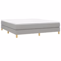 vidaXL Giroletto senza Materasso Grigio Chiaro 180x200 cm Tessuto - Vista aggiuntiva 3