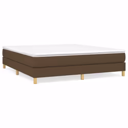 vidaXL Giroletto senza Materasso Marrone Scuro 180x200 cm Tessuto - Vista aggiuntiva 2
