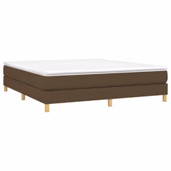 vidaXL Giroletto senza Materasso Marrone Scuro 180x200 cm Tessuto - Vista aggiuntiva 3