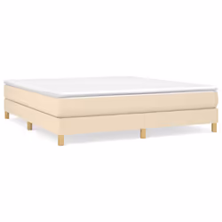 vidaXL Giroletto senza Materasso Crema 180x200 cm in Tessuto - Vista aggiuntiva 2