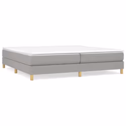 vidaXL Giroletto senza Materasso Grigio Chiaro 200x200 cm Tessuto - Vista aggiuntiva 2