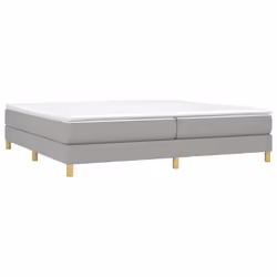 vidaXL Giroletto senza Materasso Grigio Chiaro 200x200 cm Tessuto - Vista aggiuntiva 3