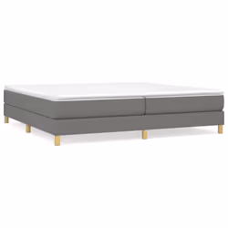 vidaXL Giroletto senza Materasso Grigio Scuro 200x200 cm Tessuto - Vista aggiuntiva 2