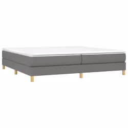 vidaXL Giroletto senza Materasso Grigio Scuro 200x200 cm Tessuto - Vista aggiuntiva 3