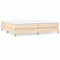 vidaXL Giroletto senza Materasso Crema 200x200 cm in Tessuto - Vista aggiuntiva 2