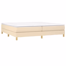 vidaXL Giroletto senza Materasso Crema 200x200 cm in Tessuto - Vista aggiuntiva 3
