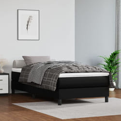 Letto adulto, Giroletto a Molle, Letto singolo Nero 90x190 cm in Similpelle Vidaxl