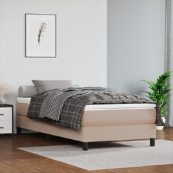 Letto singolo, Giroletto, Letto adulto a Molle Cappuccino 90x200 cm in Similpelle Vidaxl