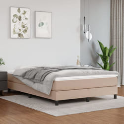 Letto adulto, Giroletto, Letto matrimonial a Molle Cappuccino 140x190 cm in Similpelle Vidaxl