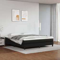 Letto adulto, Giroletto a Molle, Letto matrimonial Nero 160x200 cm in Similpelle Vidaxl