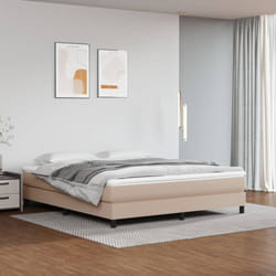 Letto adulto, Giroletto, Letto matrimonial a Molle Cappuccino 160x200 cm in Similpelle vidaXL