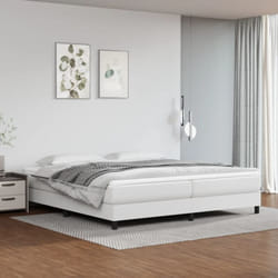 Letto matrimonial, Giroletto, Letto adulto a Molle Bianco 200x200 cm in Similpelle Vidaxl