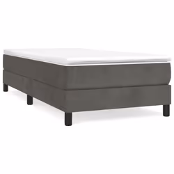 vidaXL Giroletto senza Materasso Grigio Scuro 90x190 cm Velluto - Vista aggiuntiva 2