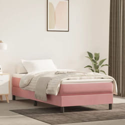 Giroletto a Molle, Letto adulto, Letto a molle Rosa 90x190 cm in Velluto Vidaxl