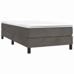 vidaXL Giroletto senza Materasso Grigio Scuro 90x200 cm Velluto - Vista aggiuntiva 3