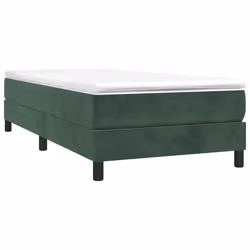 vidaXL Giroletto senza Materasso Verde Scuro 90x200 cm in Velluto - Vista aggiuntiva 3