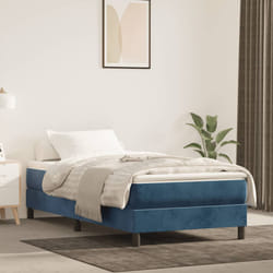 vidaXL Giroletto senza Materasso Blu Scuro 90x200 cm in Velluto