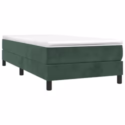 vidaXL Giroletto senza Materasso Verde Scuro 100x200 cm in Velluto - Vista aggiuntiva 3