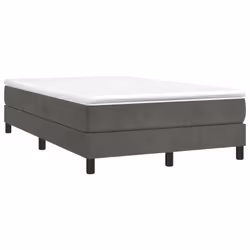vidaXL Giroletto senza Materasso Grigio Scuro 120x200 cm Velluto - Vista aggiuntiva 3