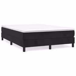 vidaXL Giroletto senza Materasso Nero 140x190 cm in Velluto - Vista aggiuntiva 2