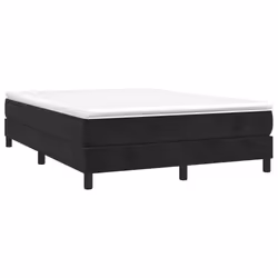 vidaXL Giroletto senza Materasso Nero 140x190 cm in Velluto - Vista aggiuntiva 3