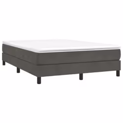 vidaXL Giroletto senza Materasso Grigio Scuro 140x200 cm Velluto - Vista aggiuntiva 3