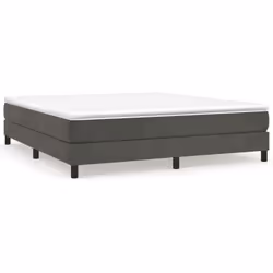 vidaXL Giroletto senza Materasso Grigio Scuro 160x200 cm Velluto - Vista aggiuntiva 2
