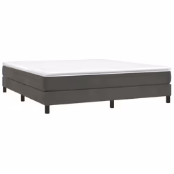 vidaXL Giroletto senza Materasso Grigio Scuro 160x200 cm Velluto - Vista aggiuntiva 3