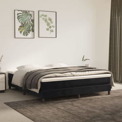 Letto adulto, Giroletto a Molle, Letto matrimonial Nero 160x200 cm in Tessuto Vidaxl