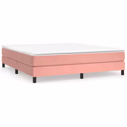 vidaXL Giroletto Rosa 160x200 cm in Velluto - Vista aggiuntiva 2
