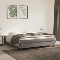 vidaXL Giroletto senza Materasso Grigio Chiaro 180x200 cm Velluto