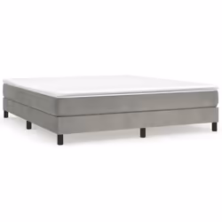 vidaXL Giroletto senza Materasso Grigio Chiaro 180x200 cm Velluto - Vista aggiuntiva 2