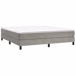 vidaXL Giroletto senza Materasso Grigio Chiaro 180x200 cm Velluto - Vista aggiuntiva 3