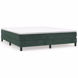 vidaXL Giroletto senza Materasso Verde Scuro 180x200 cm in Velluto - Vista aggiuntiva 2