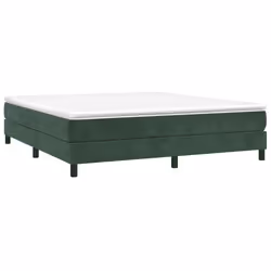 vidaXL Giroletto senza Materasso Verde Scuro 180x200 cm in Velluto - Vista aggiuntiva 3