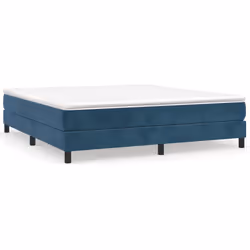 vidaXL Giroletto senza Materasso Blu Scuro 180x200 cm in Velluto - Vista aggiuntiva 2