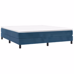 vidaXL Giroletto senza Materasso Blu Scuro 180x200 cm in Velluto - Vista aggiuntiva 3
