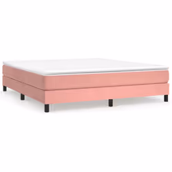 vidaXL Giroletto Rosa 180x200 cm in Velluto - Vista aggiuntiva 2