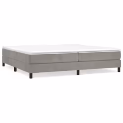 vidaXL Giroletto senza Materasso Grigio Chiaro 200x200 cm Velluto - Vista aggiuntiva 2